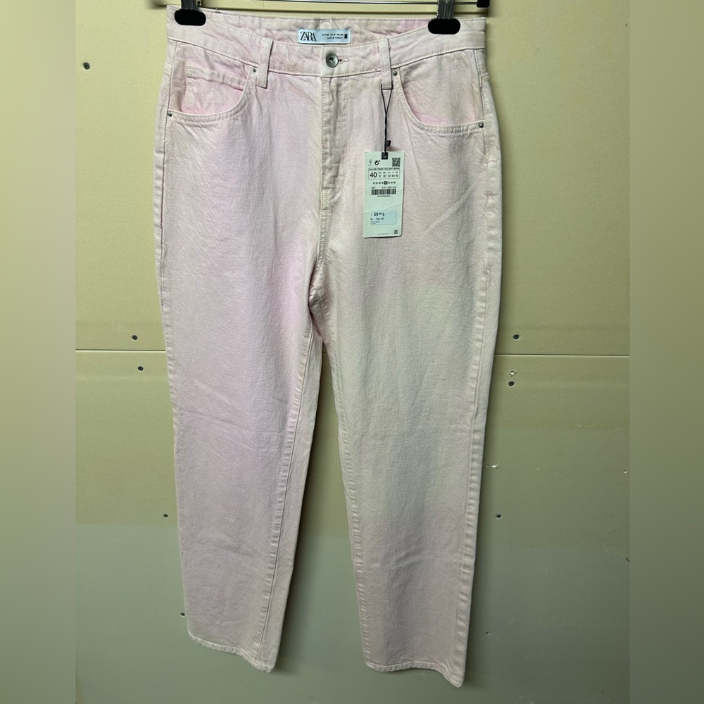 2/$20❤️- PANTS | Women’s NWT Zara pink denim pants size 8